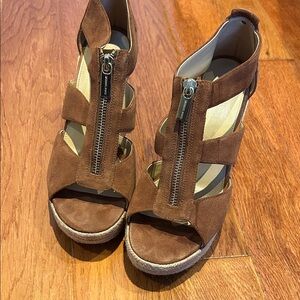 Michael Kors Brown Suede Wedges